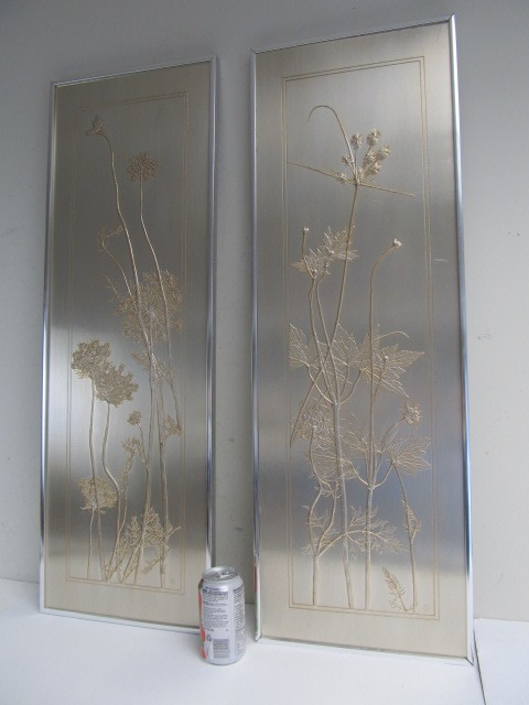lot 175 image: Pair of Vintage Metal HAND EYE STUDIO Wall Hangings