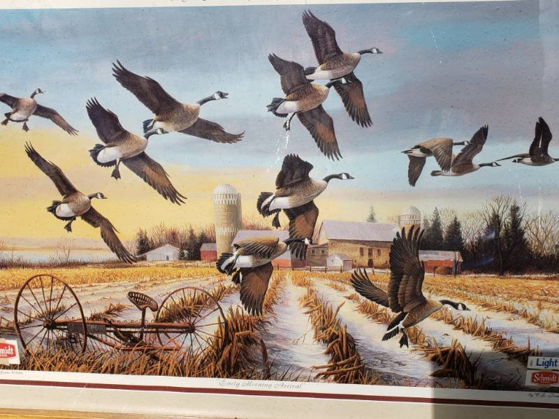 lot 48 image: Schmidt Beer Advertising Framed Print Early Morning Arrival