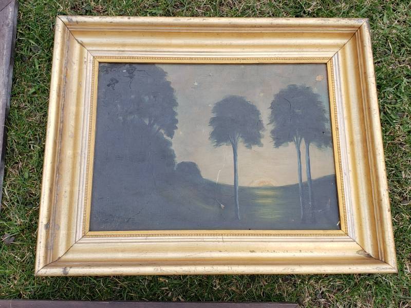 lot 51 image: Early 1900s Antique Oils on Canvas with Frames
