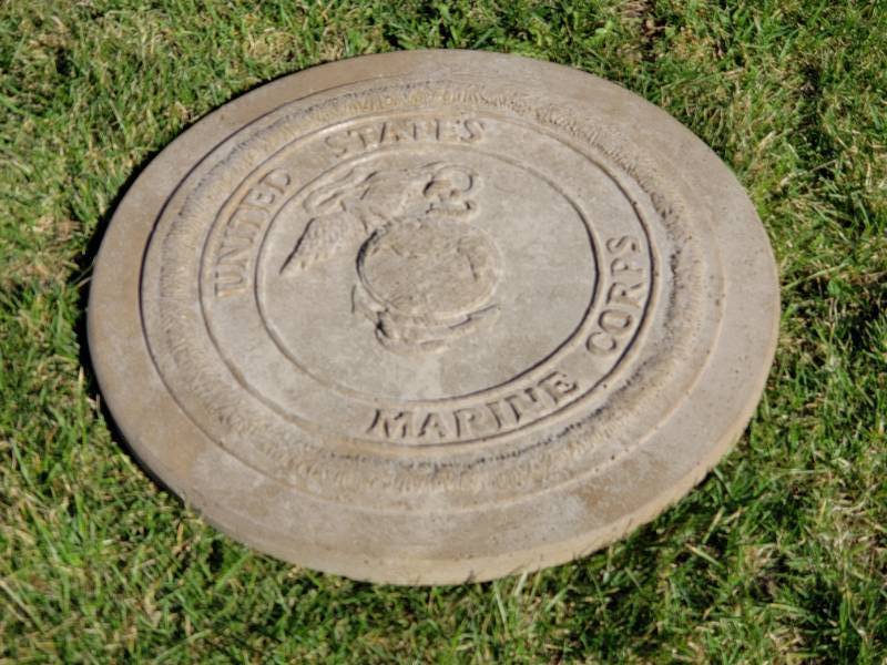 lot 83 image: 21 Dyed Concrete United States Marines Paver