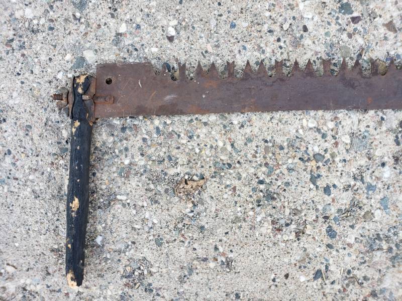 lot 103 image: Large Two Man Primitive Saw