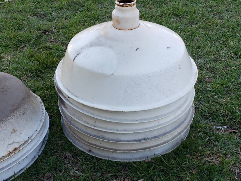 lot 105 image: 10 Metal Industrial Light Covers