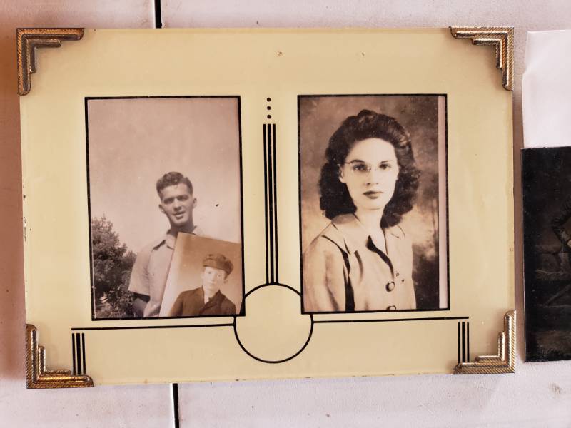 lot 106 image: Large Group of Antique Portraits, Landscaping Includes Art Deco Frame & Tin Types