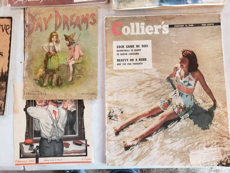 lot 110 image: Antique and Vintage Magazines, Etc. Colliers, The Grade Teacher, American Home, and More