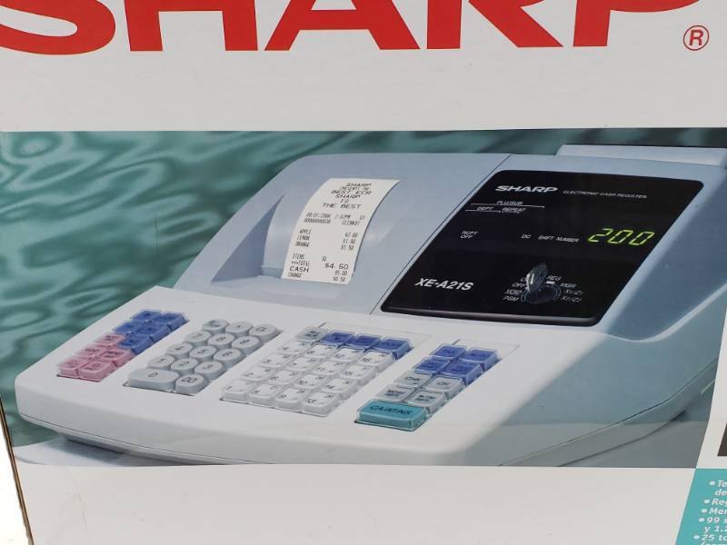 lot 113A image: Sharp XE-A21S Electronic Cash Register New in Box