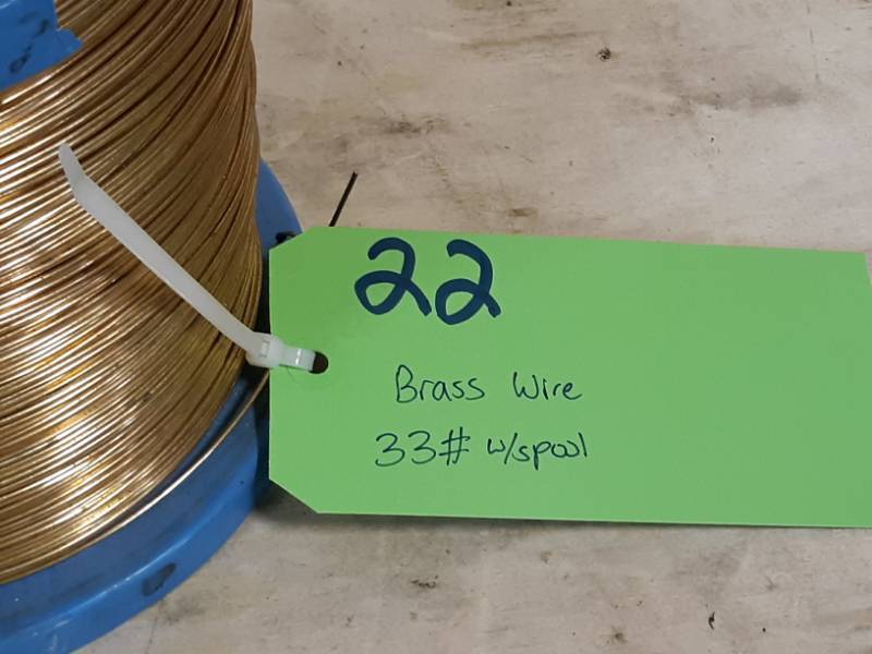 lot 22 image: Spool of Brass Wire