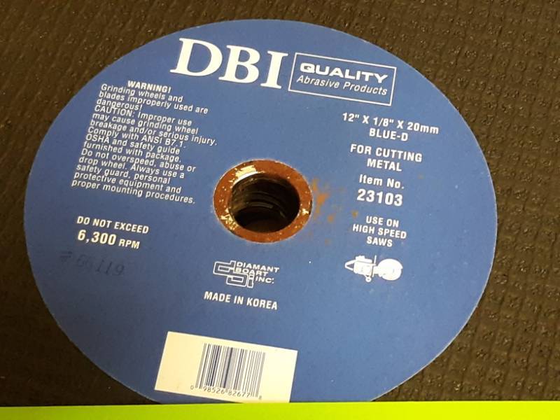 lot 33 image: (10) DBI 12 x 18 Metal Cutting Discs