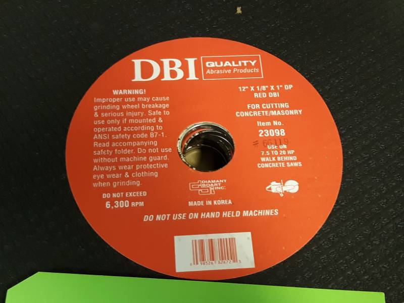 lot 36 image: (7) DBI 12 x 18 Concrete Masonry  Cutting Discs