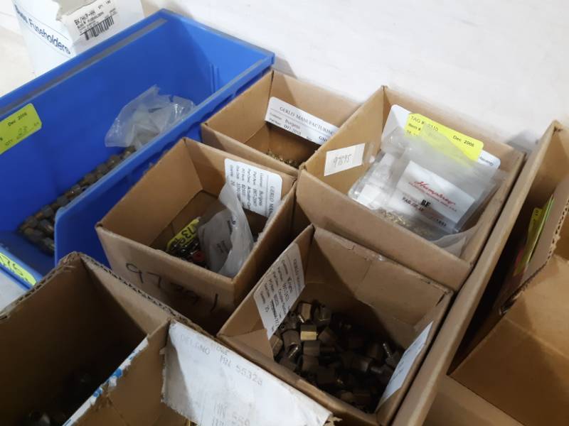 lot 74 image: Boxes of Brass Fittings - Pneumatic Fittings - Fuse Holders