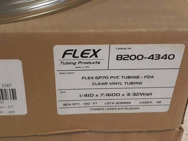 lot 81 image: 2 Cases Flex Poly Tubing 14 Inside Diameter