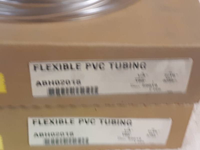 lot 83 image: 2 Cases PVC Tubing ABH02018 14 Inside Diameter