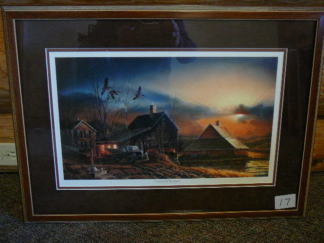 lot 17 image: Framed Print  Prepare For The Season Terry Redlin
