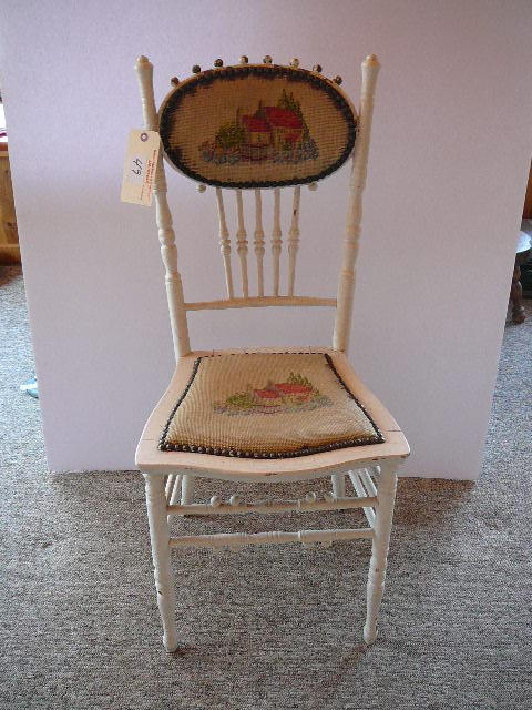 lot 49 image: Vintage Painted Wooden Chair