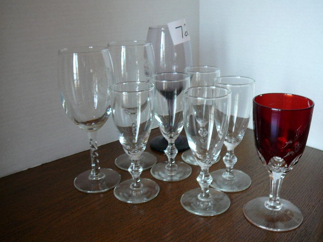 lot 72 image: Lot of Wine Glasses