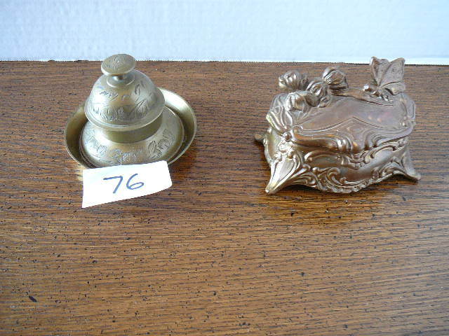 lot 76 image: Copper Bell & Copper Jewelry Box