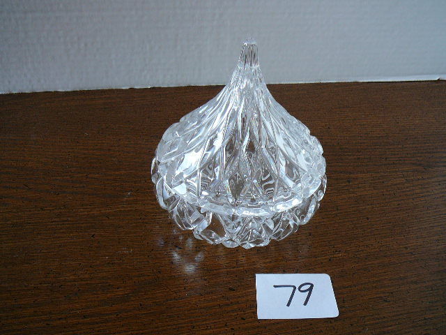 lot 79 image: Cut Crystal Teardrop Drop Candy Dish