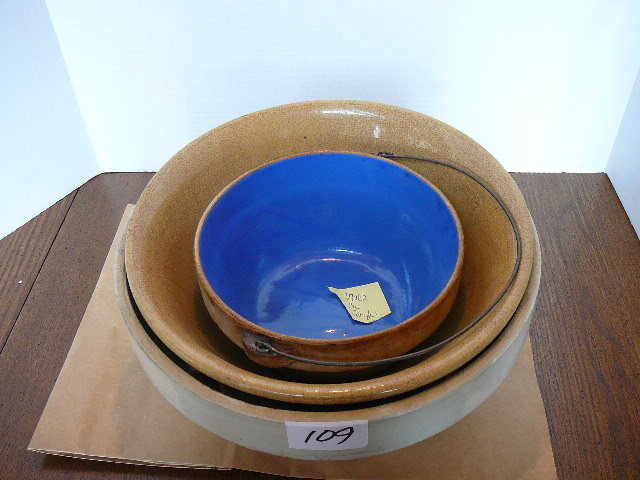 lot 109 image: 3 Pottery Bowls