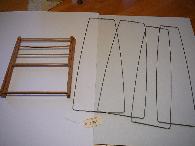 lot 154 image: Metal Pant Crease Holders & Wooden Clothes Drying Rack