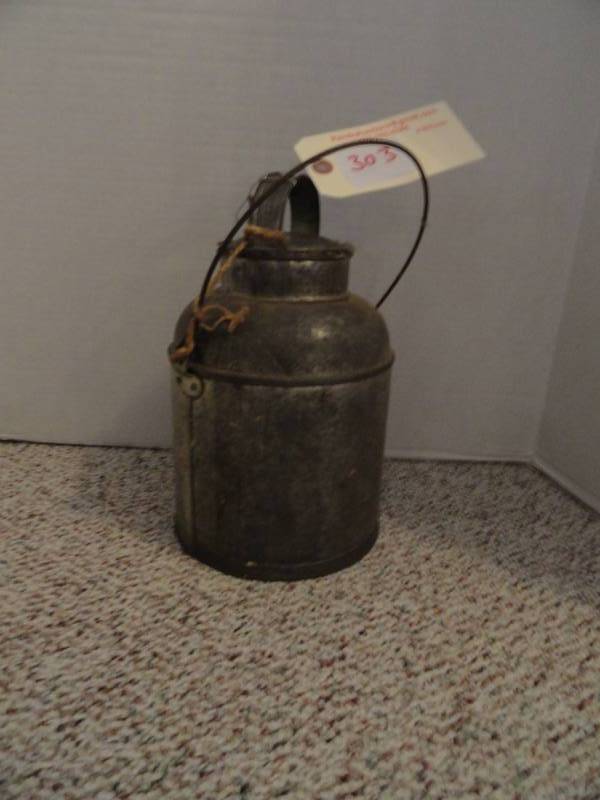 lot 303 image: Antique Milk container with Lid