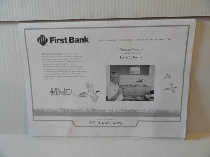 lot 331 image: Print First Bank Hunters Luncheon