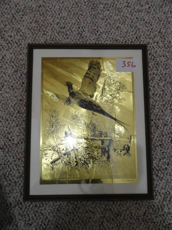 lot 356 image: Framed Pheasant Print