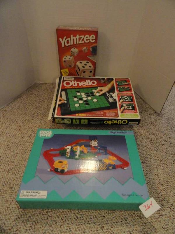 lot 364 image: Games- Yahtzee, Othello, Big Loader Kool Toy Z