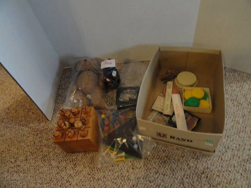 lot 366 image: Games  Tricky Triangle, Block game, Teddy Bear
