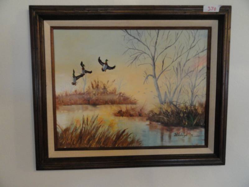 lot 370 image: Framed Painted Print