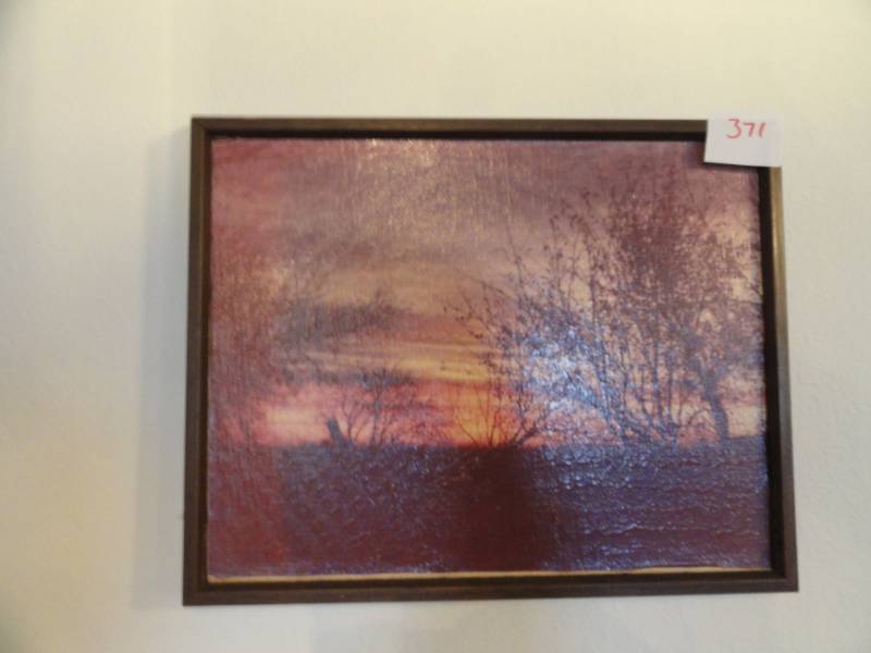 lot 371 image: Framed Print Painted