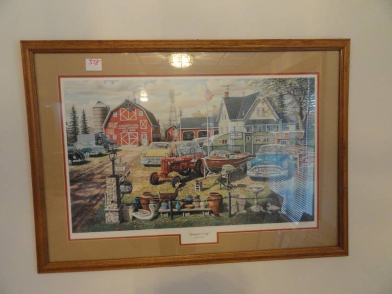 lot 378 image: Framed Print Bumper Crop