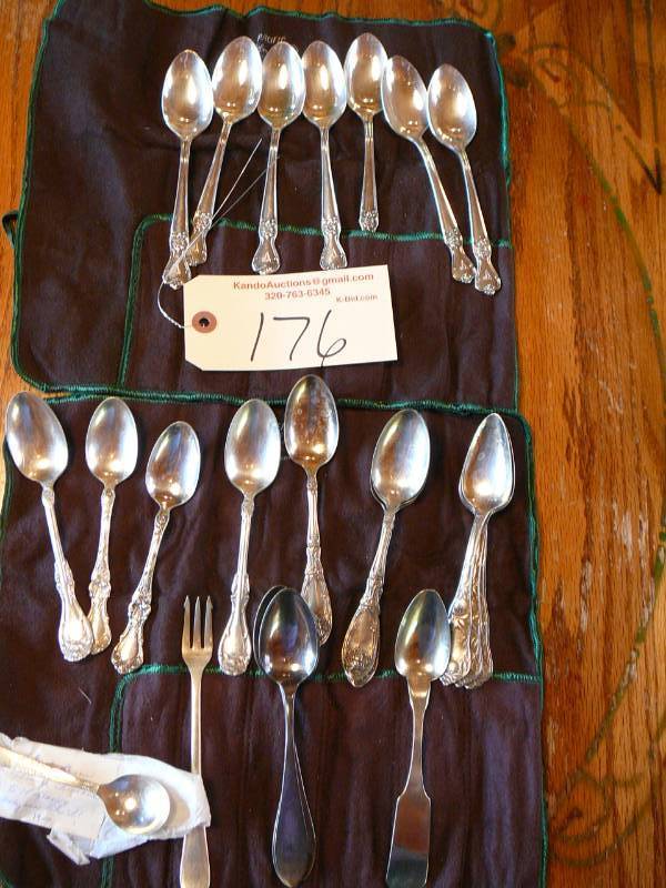 lot 176 image: Old Company Plate Misc. Spoons & Forks