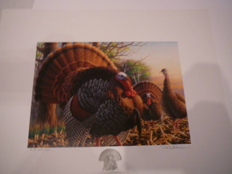 lot 214 image: 2008 Minnesota Turkey Stamp Print