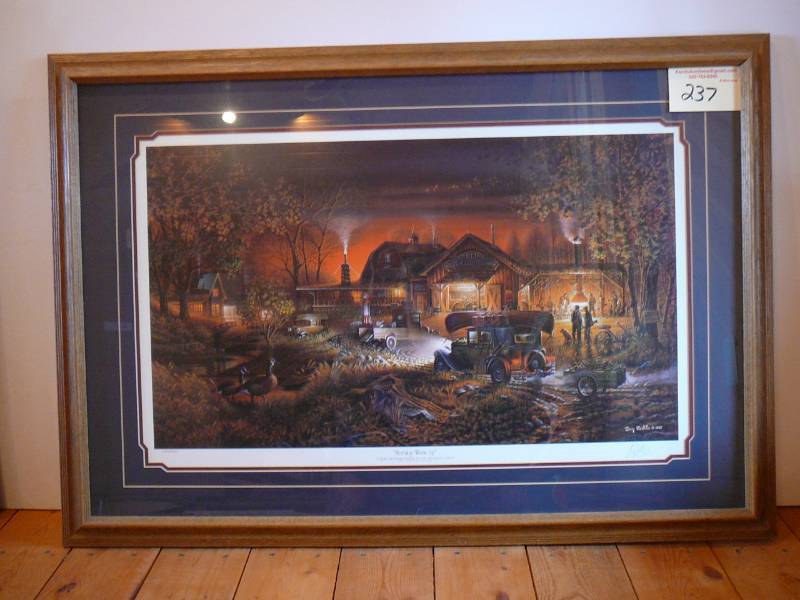 lot 237 image: Framed Print  Morning Warm Up