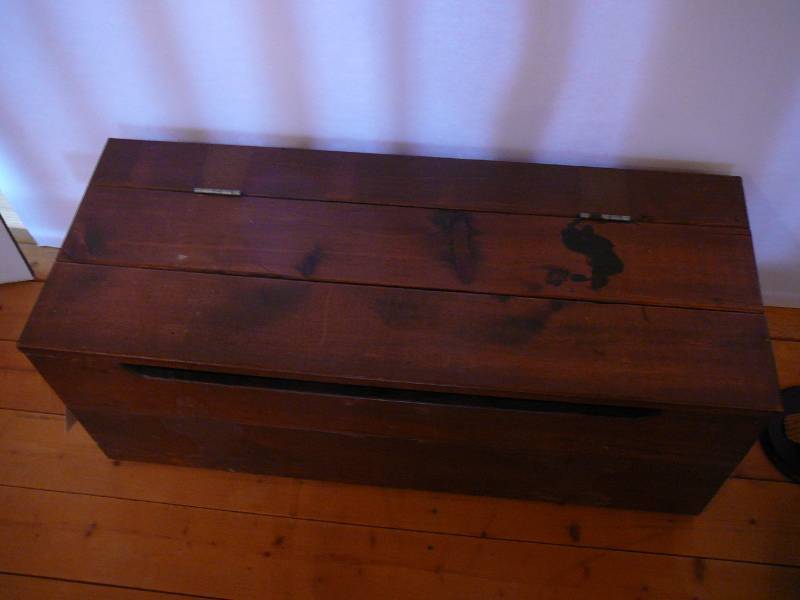 lot 256 image: Wooden Chest with Handles