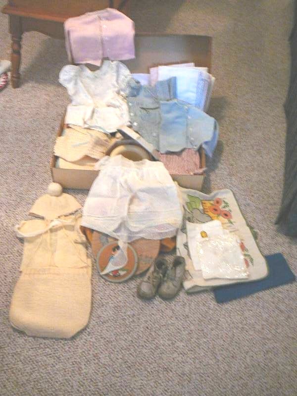 lot 199 image: Lot of Vintage Handmade Baby Clothes