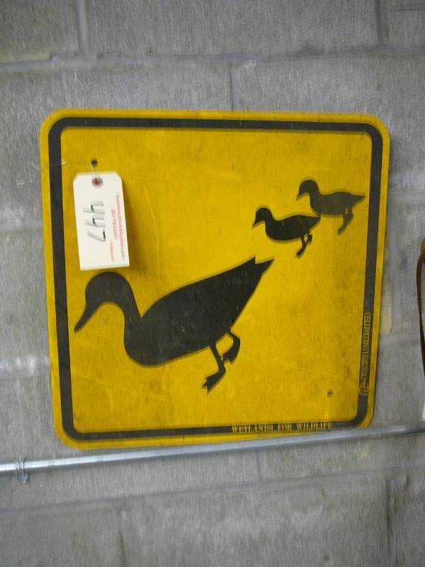 lot 447 image: Ducks Unlimited Duck Crossing Sign