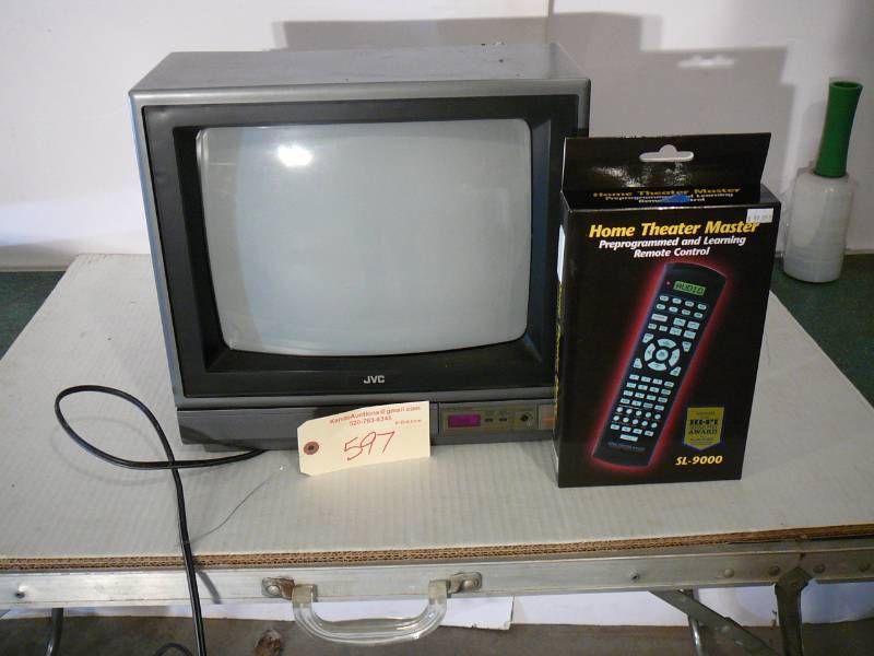 lot 597 image: Master Remote & JVC 13 TV