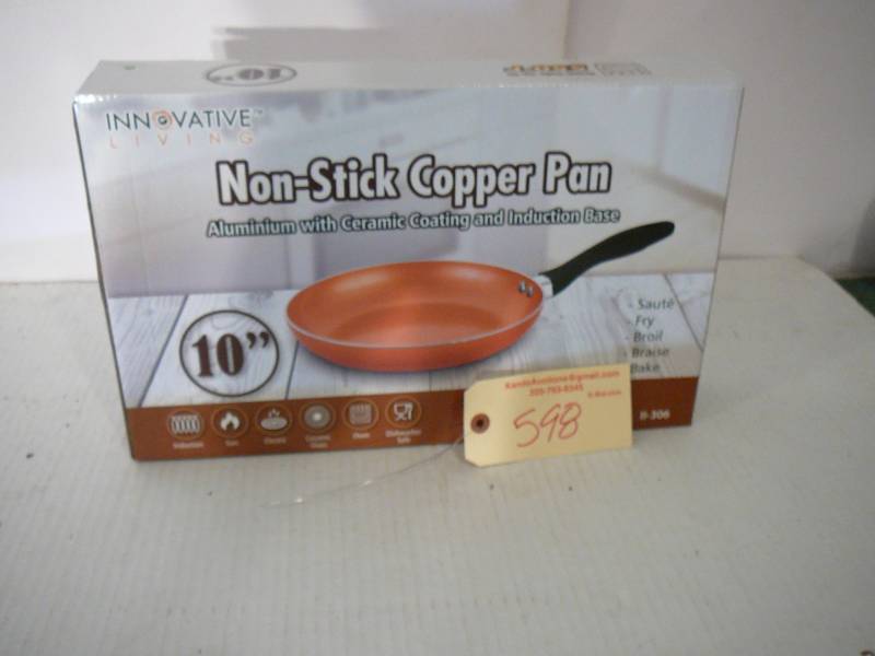 lot 598 image: New Non Stick Copper Pan 10