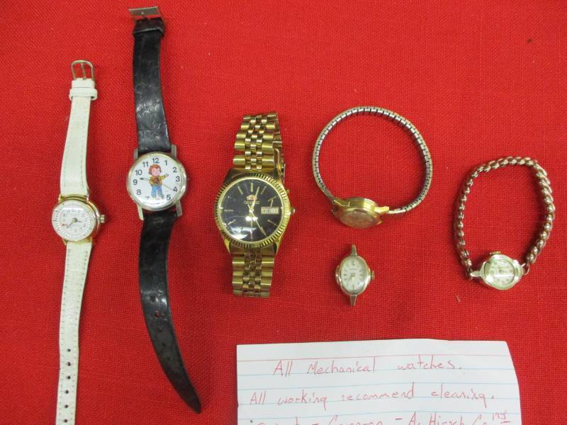 lot 153 image: All Mechanical Watches, all working but recommend cleaning