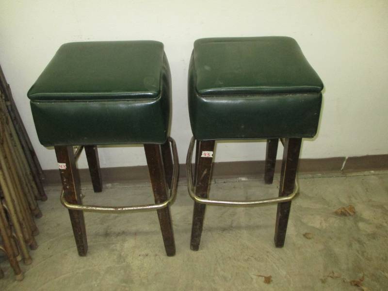 lot 43 image: Two Heavy Duty Bar Stools