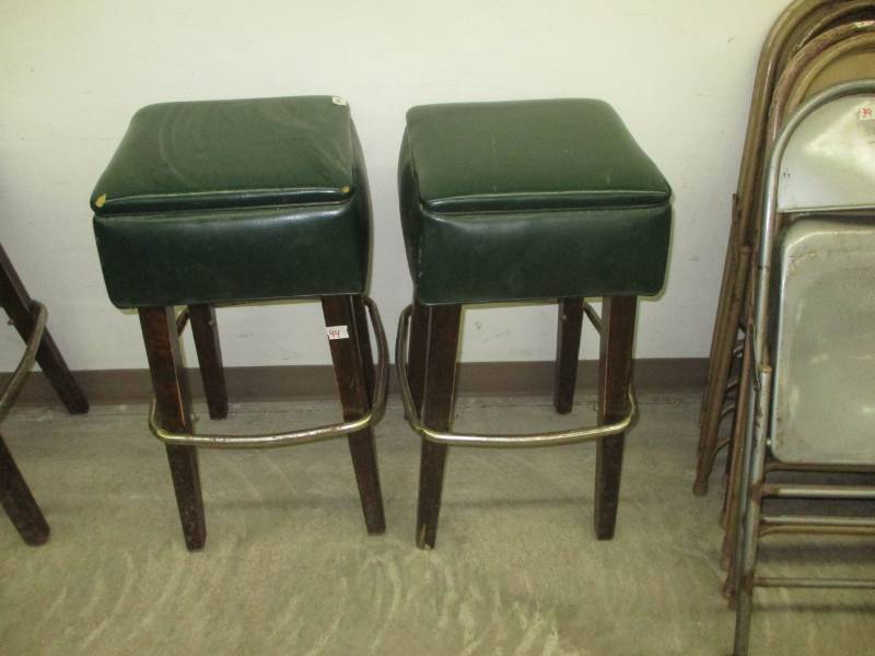 lot 44 image: Two Heavy Duty Bar Stools
