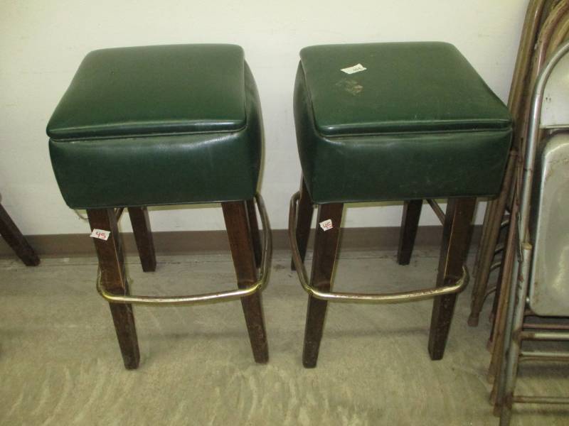 lot 45 image: Two Heavy Duty Bar Stools
