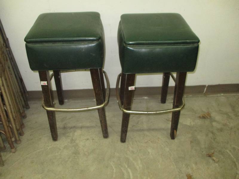lot 46 image: Two Heavy Duty Bar Stools