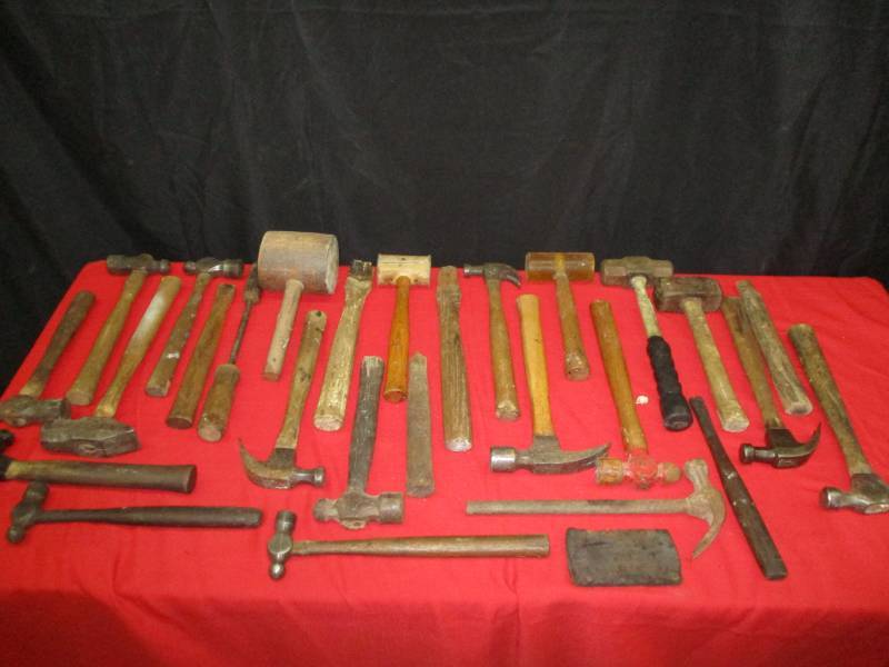 lot 82 image: Assortment of Hammers and Handles