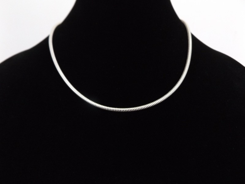 lot 20 image: .925 Sterling Silver Thick Cable Necklace