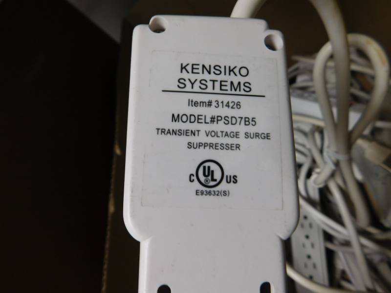 lot 21 image: Box of 15 Surge Protected Extension Cords, Various Brands