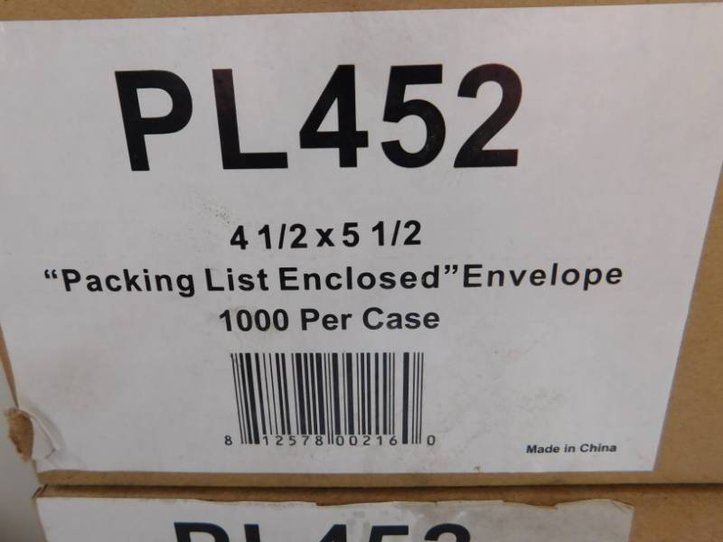 lot 28 image: Packing List Enclosed Envelopes (Quantity 3,000)