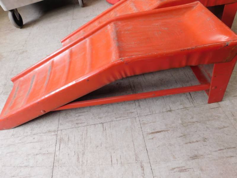 lot 34 image: Pair of Metal Car Ramps