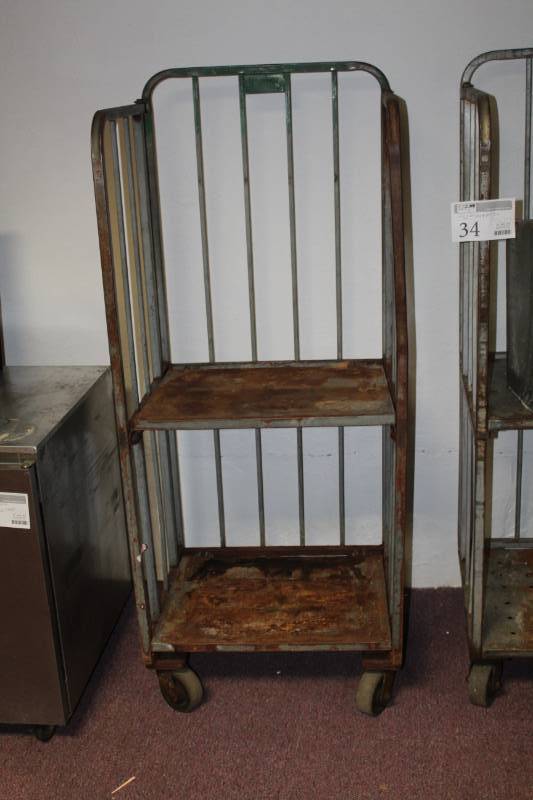 lot 35 image: 2-Tier Metal Utility Cart