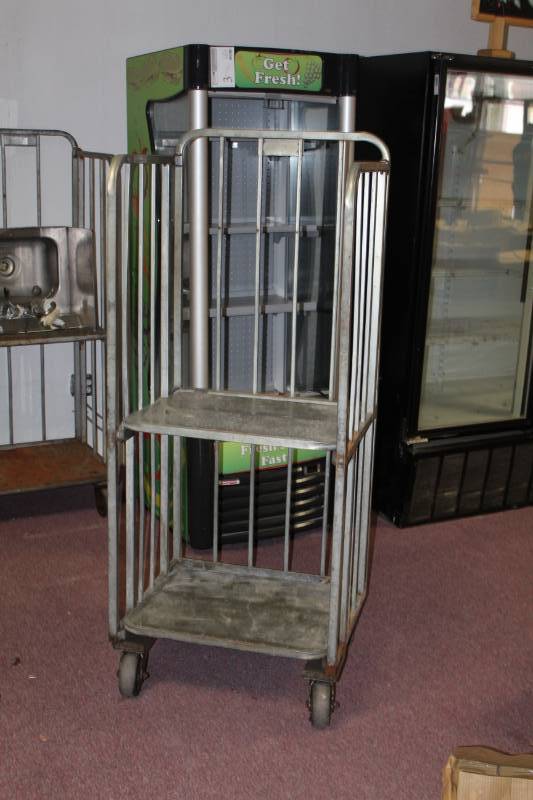 lot 36 image: 2-Tier Metal Utility Cart